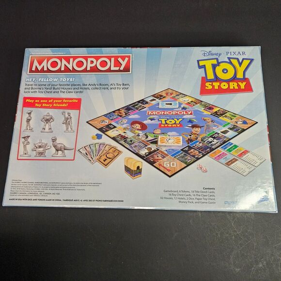 New Sealed 2018 Hasbro Toy Story Monopoly Board Game w/6 Toy Story Tokens - Picture 2 of 4